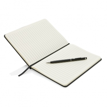 Logotrade profilreklam bild: Anteckningsbok Basic - PU - med styluspenna - A5