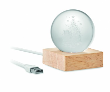 Logotrade profilprodukter bild: LED-kristallkula för jul