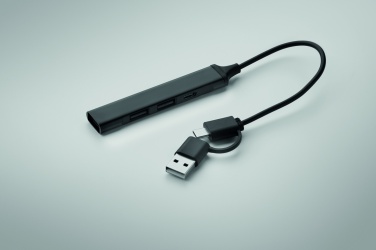 Logotrade presentreklam bild: USB 4 portar hubb 19 cm