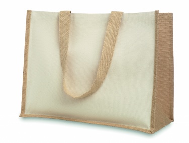 Logotrade presentreklam bild: Shoppingkasse i jute/canvas