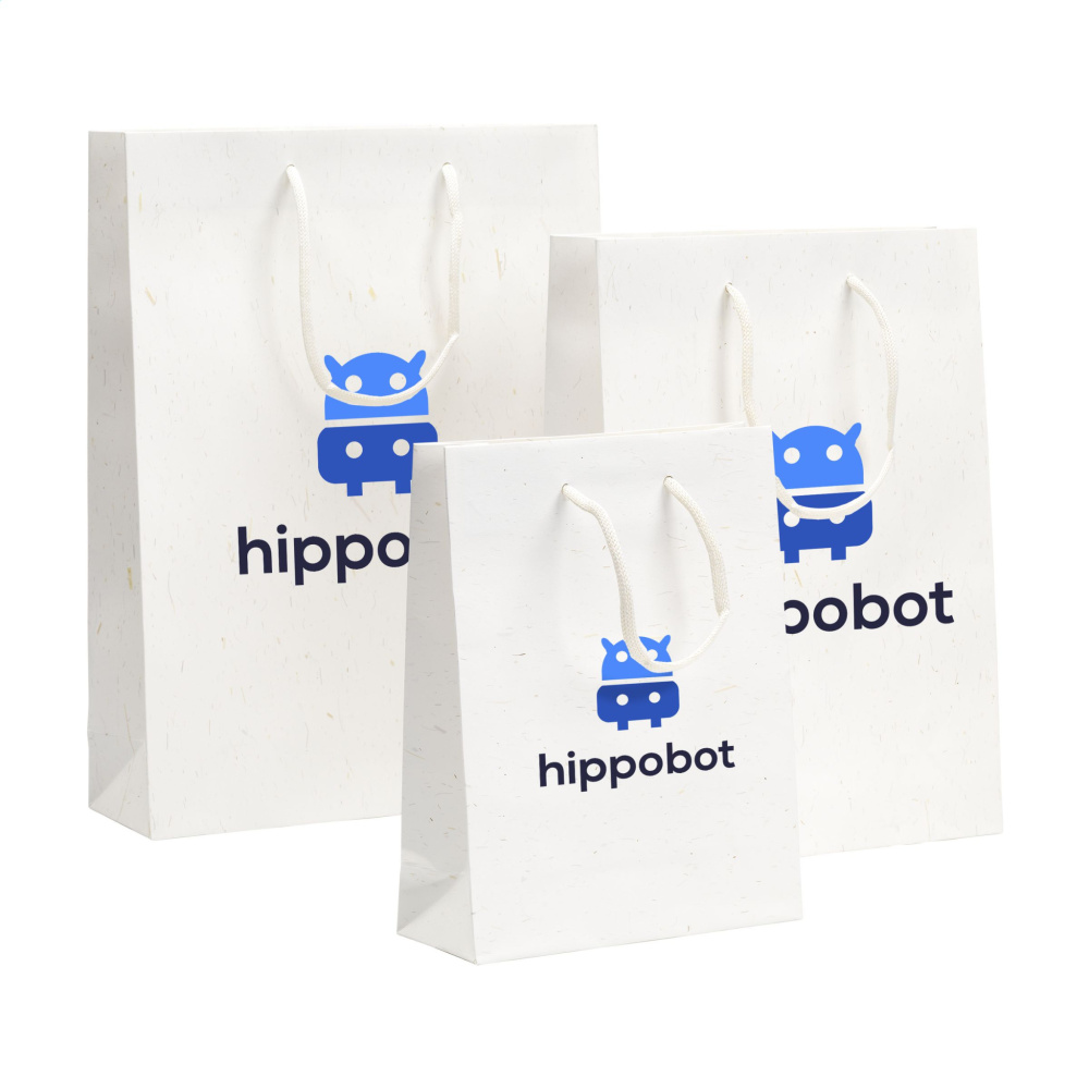 Logotrade profilreklam bild: Leaf It Bag återvunnen med halmfibrer (180 g/m²) M