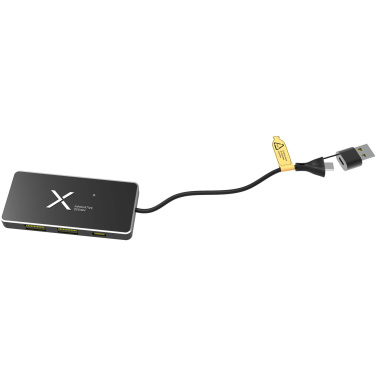 Logotrade presentreklam bild: SCX.design H20 8-i-1 USB-hubb med dubbla ingångar och sex portar