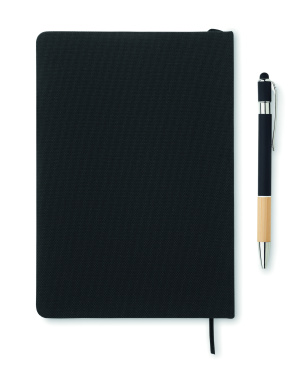 Logotrade profilreklam bild: A5 RPET anteckningsbok + penna