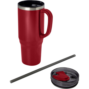 Logotrade reklamprodukter bild: Melbourne RCS-certifierad mugg med sugrör, 1 200 ml