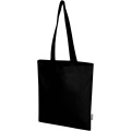 Madras Blend 140 g/m² tygväska av GRS-certifierad återvunnen bomull 7L, Helsvart