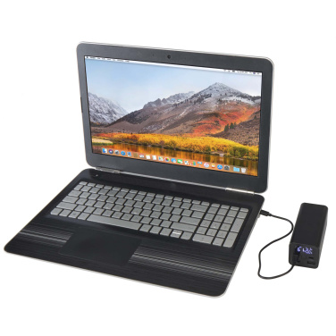 Logotrade kampanjprodukter bild: Acamar 20 000 mAh 70 W powerbank för bärbar dator av återvunnen aluminium