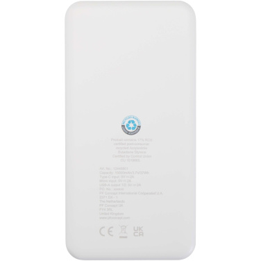 Logotrade kampanjprodukter bild: Intan 10 000 mAh 10 W powerbank av återvunnen plast