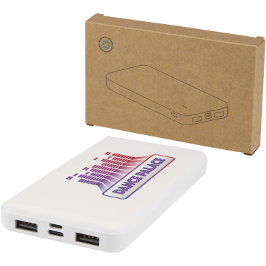 Logotrade presentreklam bild: Intan 10 000 mAh 10 W powerbank av återvunnen plast
