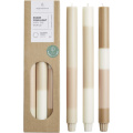 Originalhome skiktade kalkstensljus – set om 3, Off-white
