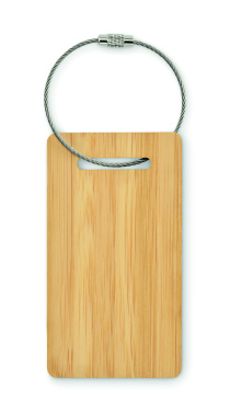 Logotrade presentreklam bild: Bagagetagg i bambu