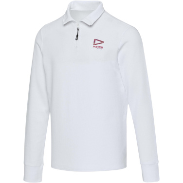 Logotrade profilprodukter bild: Zeus långärmad unisex piké med halv dragkedja