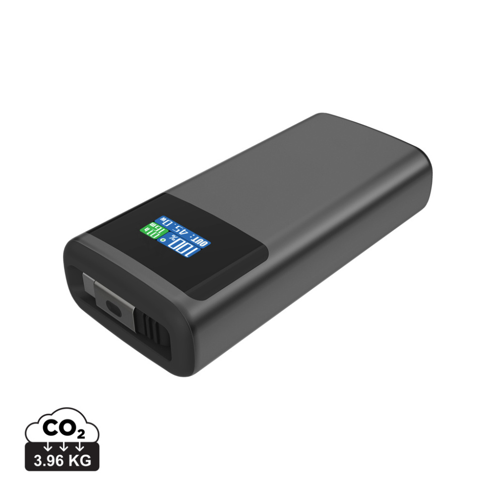 Logotrade presentreklam bild: Quantom RCS ultrasnabb PD45W 10.000mAh powerbank med display