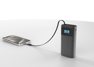 Logotrade presentreklam bild: Quantom RCS ultrasnabb PD45W 10.000mAh powerbank med display