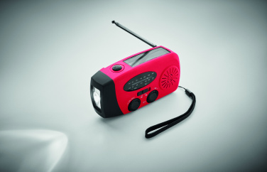 Logotrade profilreklam bild: Bärbar radioSOS med LED-ficklampa