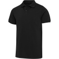 Beryl 220 g/m² kortärmad unisex-pikétröja av återvunnet ekologiskt OCS-material, Svart