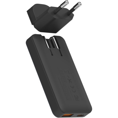 Logotrade profilreklam bild: Xtorm 65 W snabbladdare set med kabel och resefodral för resor